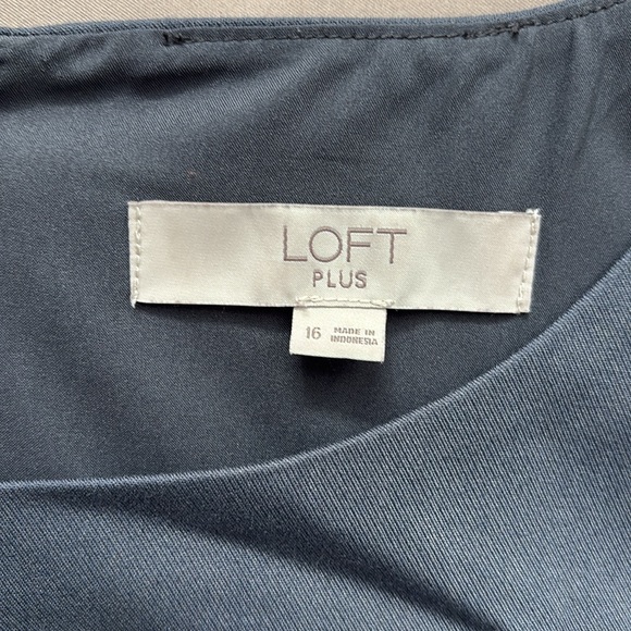 LOFT Plus Little Grey Dress 16 - Picture 2 of 11